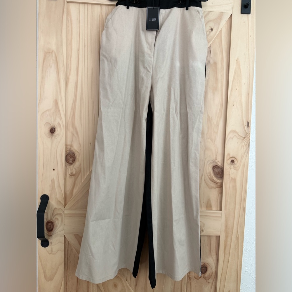 EB Luxe Wide Leg Linen Trousers